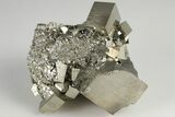 2.3" Shiny, Cubic Pyrite Crystal Cluster - Peru - #202945-1